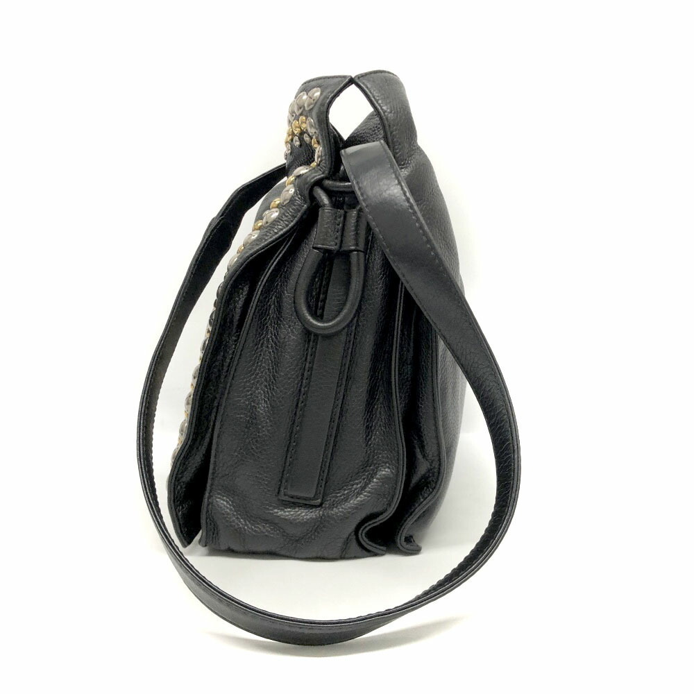 Loewe Flamenco Studded Shoulder Bag Black Drawstring Unique - Picture 3 of 9